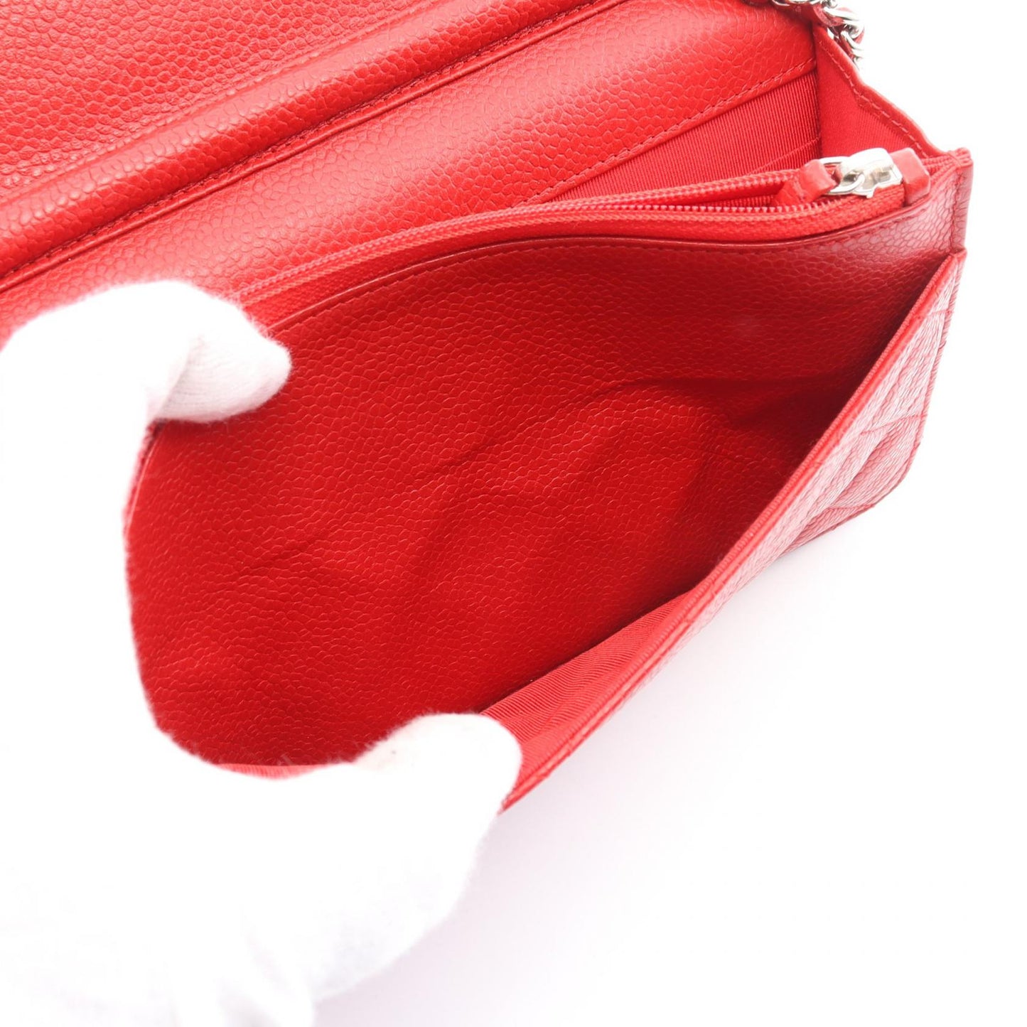 Chanel Matelasse Chain Wallet Leather Shoulder Bag A33814 in Great Condition