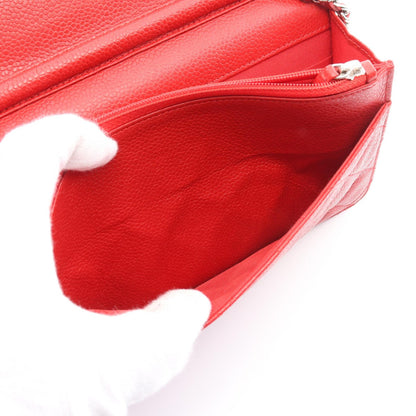 Chanel Matelasse Chain Wallet Leather Shoulder Bag A33814 in Great Condition
