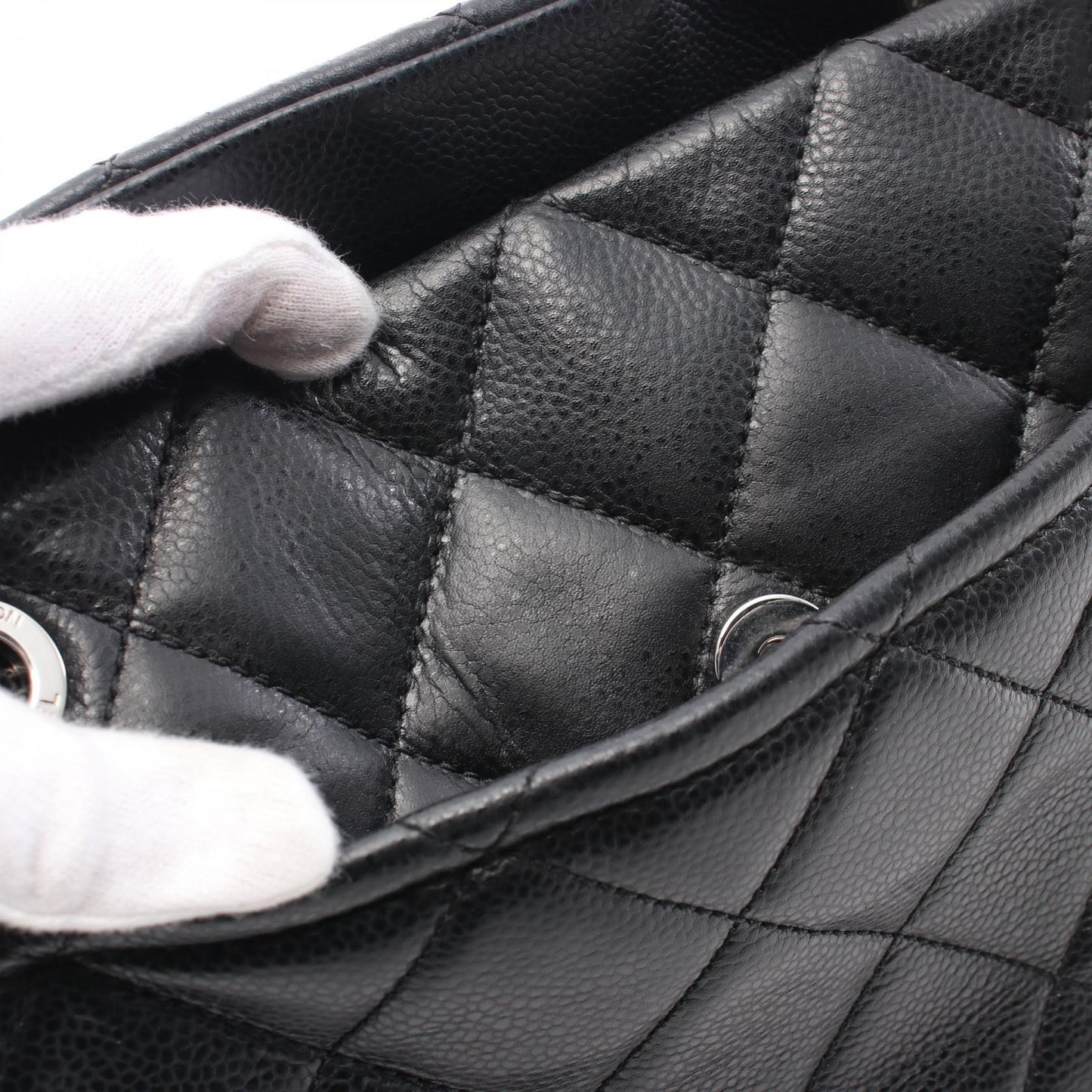 Chanel Caviar Skin Matelasse Tote Bag