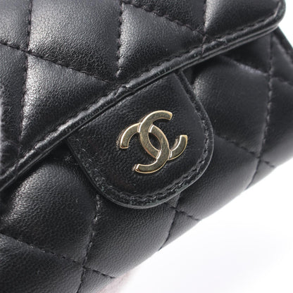 Chanel Matelasse Classic Small Wallet Leather Key Holder AP0214 in New Condition