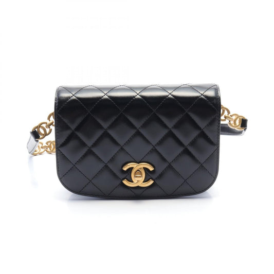 Chanel Leather Suede Matelasse Waist Bag