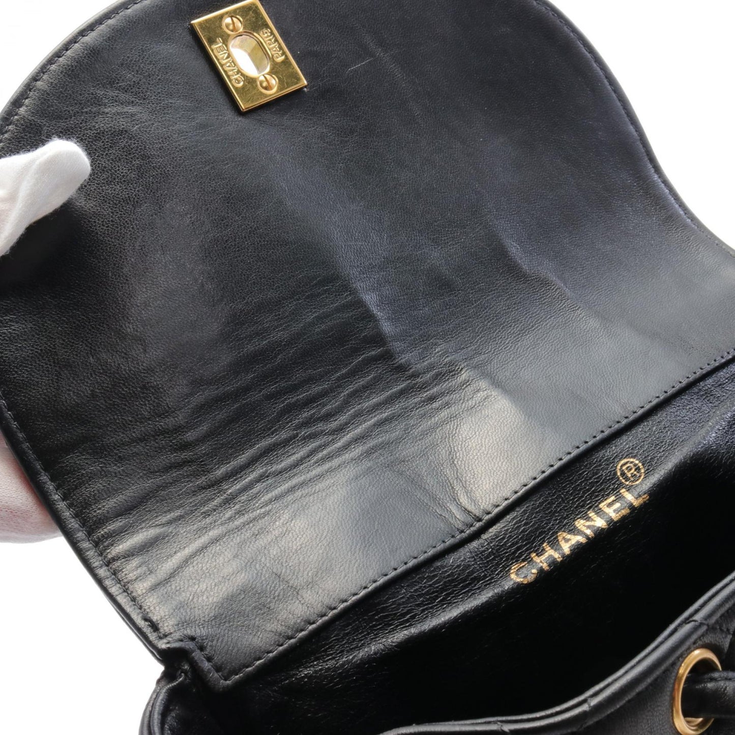 Chanel CC Quilted Leather Backpack Leather Backpack A10177 in New Condition