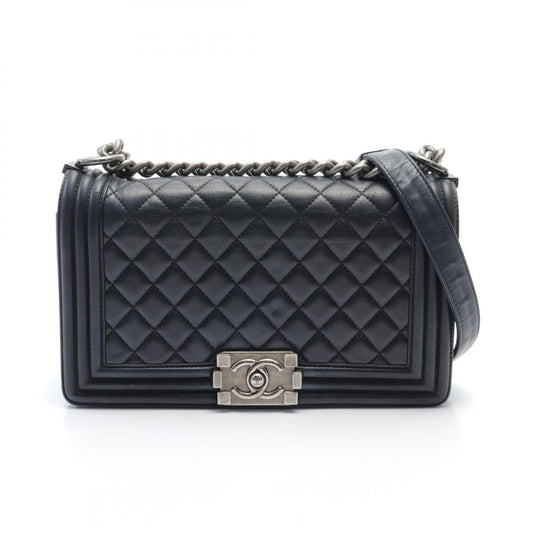 Chanel Boy Chanel Chain Shoulder Bag Leather Shoulder Bag A67086 in New Condition
