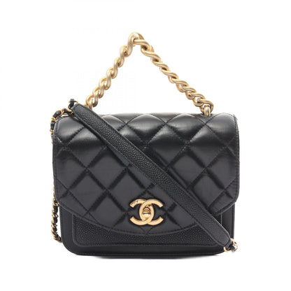 Chanel Matelasse Leather Shoulder Bag Black
