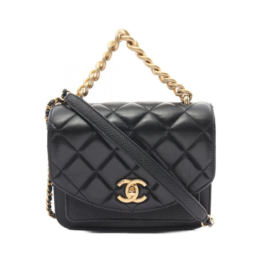 Chanel Matelasse Leather Shoulder Bag Black