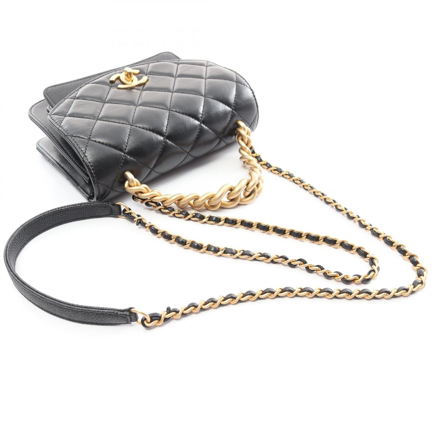 Chanel Matelasse Leather Shoulder Bag Black