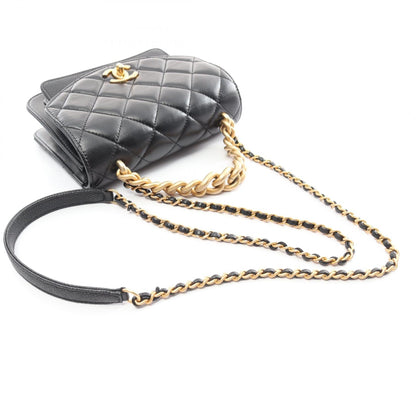 Chanel Matelasse Leather Shoulder Bag Black