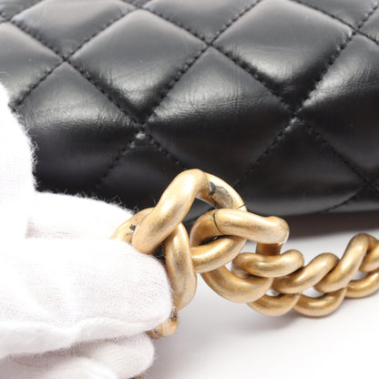 Chanel Matelasse Leather Shoulder Bag Black