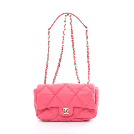 Chanel Matelasse Leather Shoulder Bag Pink