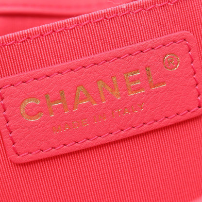 Chanel Matelasse Leather Shoulder Bag Pink