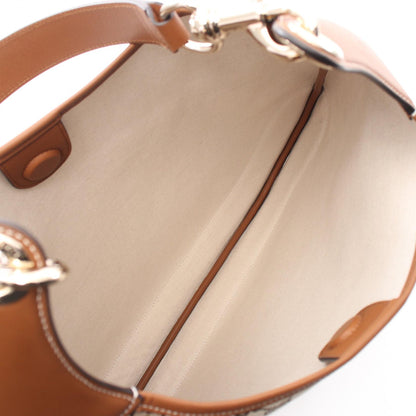 Gucci B Medium GG Canvas Shoulder Bag