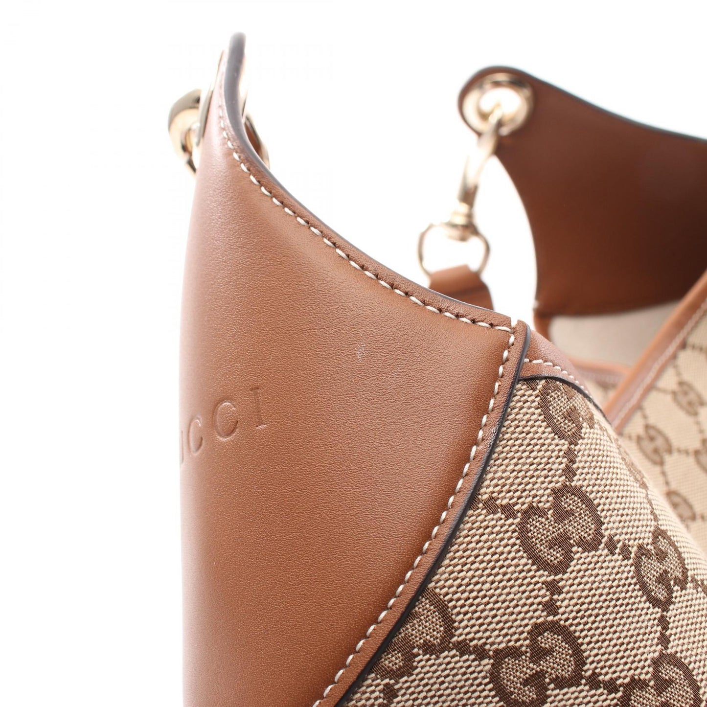 Gucci B Medium GG Canvas Shoulder Bag