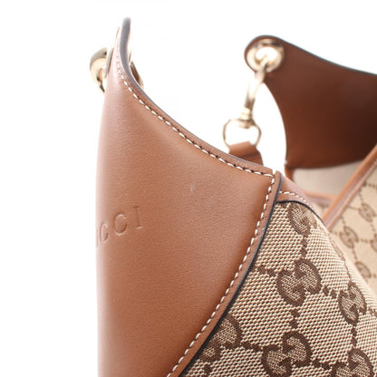 Gucci B Medium GG Canvas Shoulder Bag