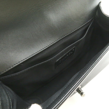 Chanel Boy Lambskin Shoulder Bag Navy/Black