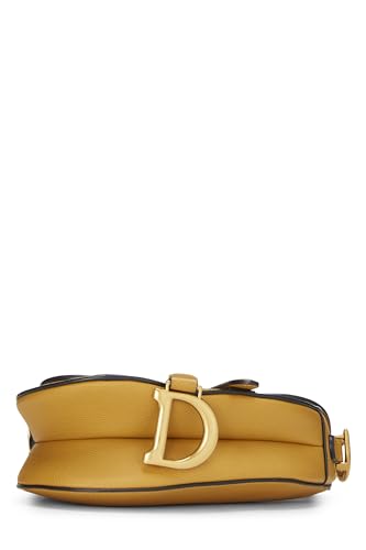 Dior, Yellow Leather Saddle Bag Mini, Yellow