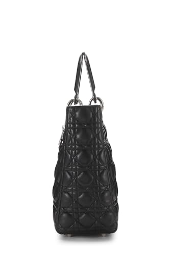 Dior, Black Cannage Quilted Lambskin Lady Dior Large, Black