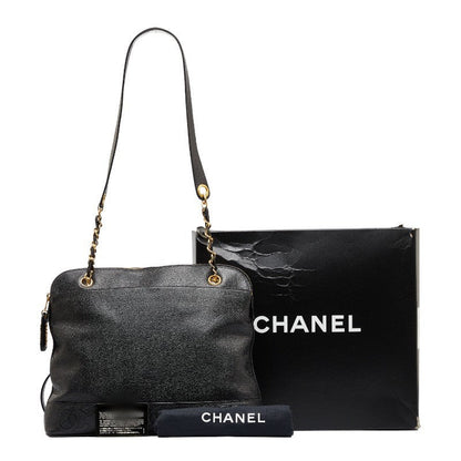 Chanel Caviar Chain Tote Bag