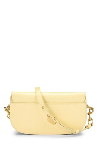 Dior, Yellow Calfskin Bobby Flap East West, Yellow