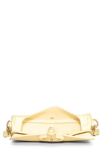 Dior, Yellow Calfskin Bobby Flap East West, Yellow