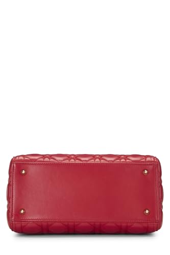 Dior, Red Cannage Quilted Lambskin Lady Dior Medium, Red