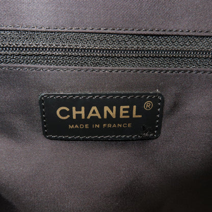 CHANEL New Travel Line Nylon Jacquard PM Tote Bag Black A20457