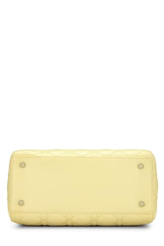 Dior, Yellow Cannage Quilted Lambskin Lady Dior Medium, Yellow
