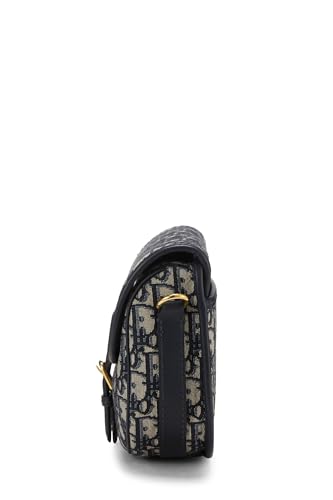 Dior, Navy Oblique Jacquard Bobby Flap Medium, Navy