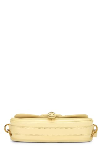 Dior, Yellow Calfskin Bobby Flap East West, Yellow