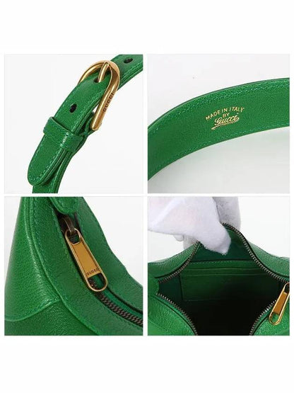 Gucci Aphrodite Small Logo Chain Shoulder Bag Green