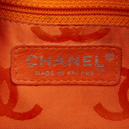 Chanel Cambon Line Leather Handbag Beige Yellow
