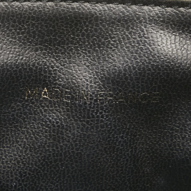 Chanel Caviar Skin Coco Mark Vanity Handbag Black Gold