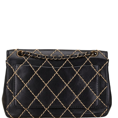 Chanel Leather Matelasse Wild Stitch Chain Shoulder Bag
