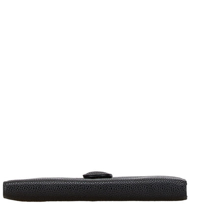 Chanel Caviar Skin Coco Mark Long Wallet