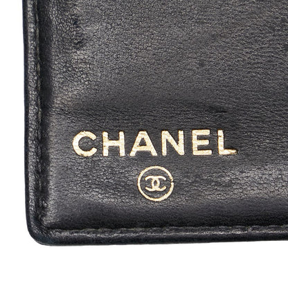 Chanel Caviar Skin Coco Mark Long Wallet