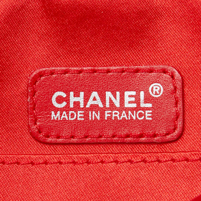 Chanel New Travel Line Coco Mark Shoulder Bag Canvas Nylon Leather