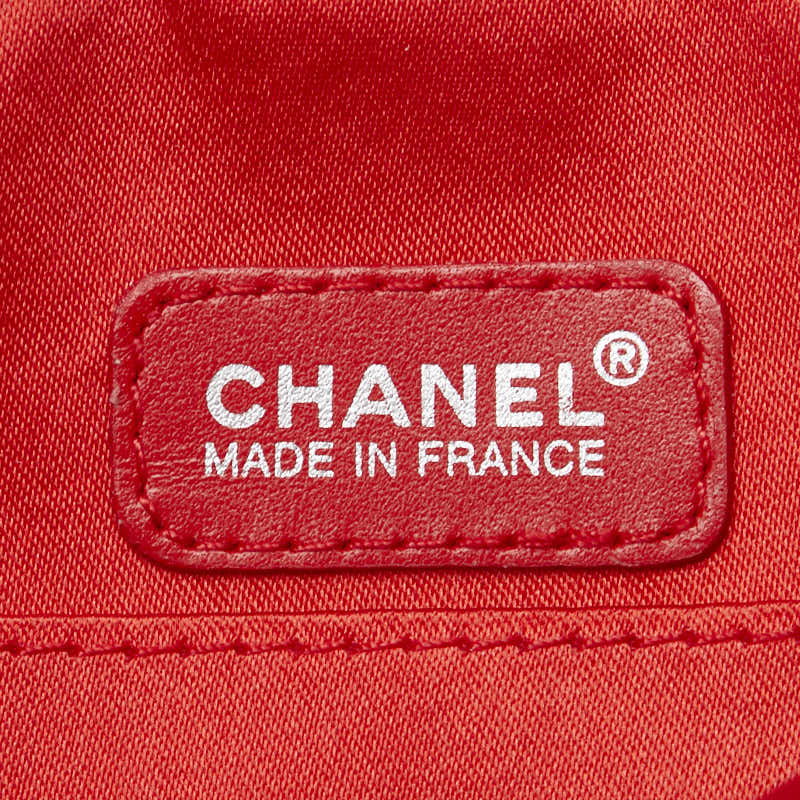 Chanel New Travel Line Coco Mark Shoulder Bag Canvas Nylon Leather