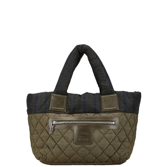 Chanel Nylon Leather Quilted Coco Cocoon PM Reversible Tote Bag A48610