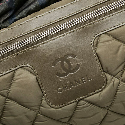 Chanel Nylon Leather Quilted Coco Cocoon PM Reversible Tote Bag A48610