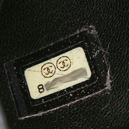 Chanel Caviar Skin Coco Mark Compact Wallet Black