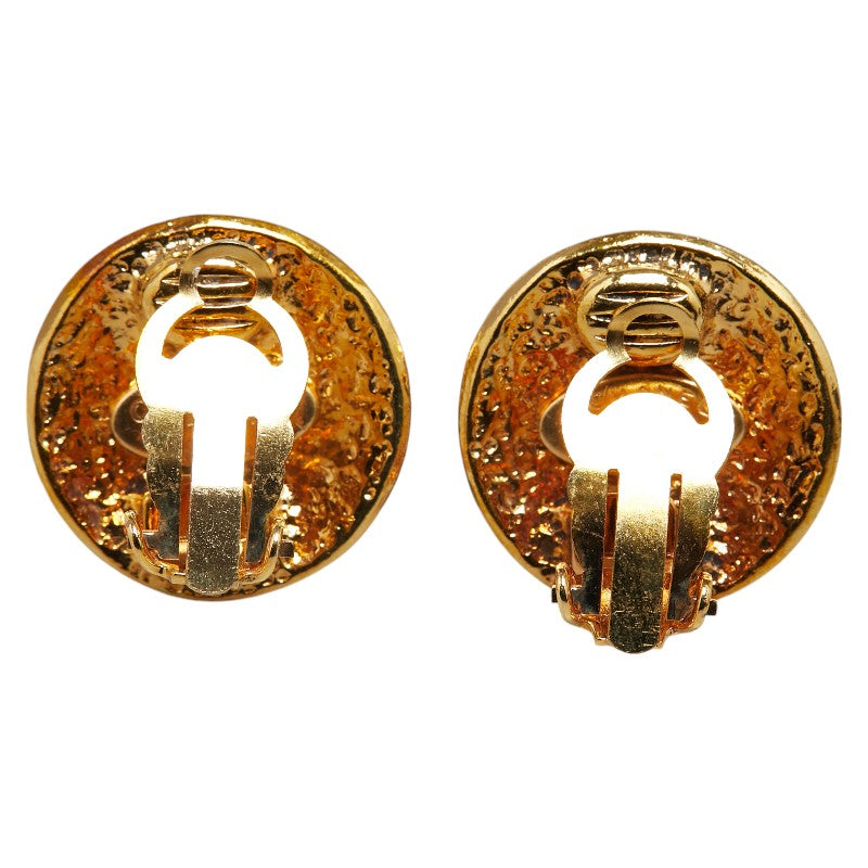 Chanel Vintage Coco Mark Earrings Gold