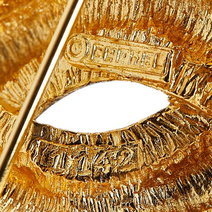 Chanel Coco Mark Matelasse Brooch Gold