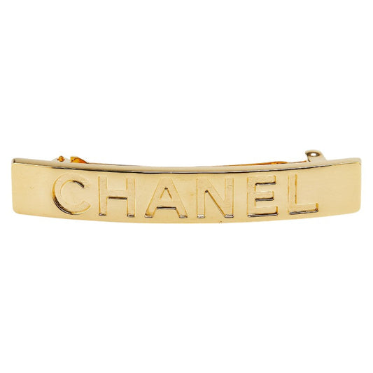 Chanel Logo Gold Barrette