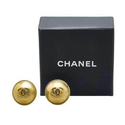 Chanel Vintage Coco Mark Round Earrings