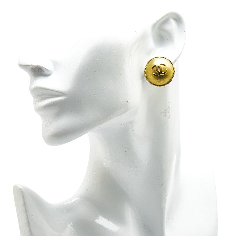 Chanel Vintage Coco Mark Round Earrings