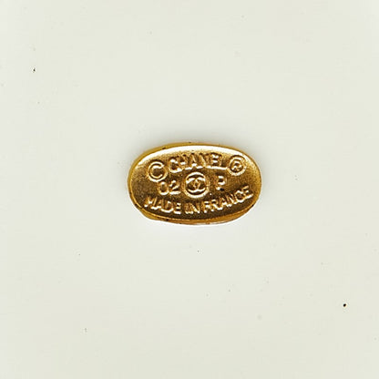 Chanel Camellia Coco Mark Necklace Gold White Black