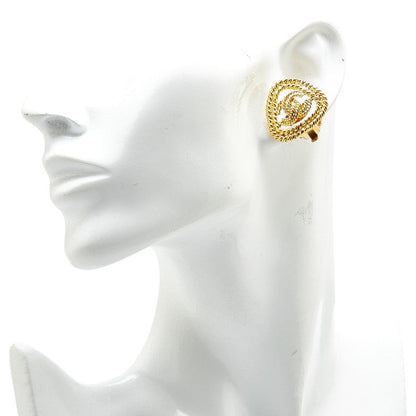 Chanel Coco Mark Triangle Earrings Gold