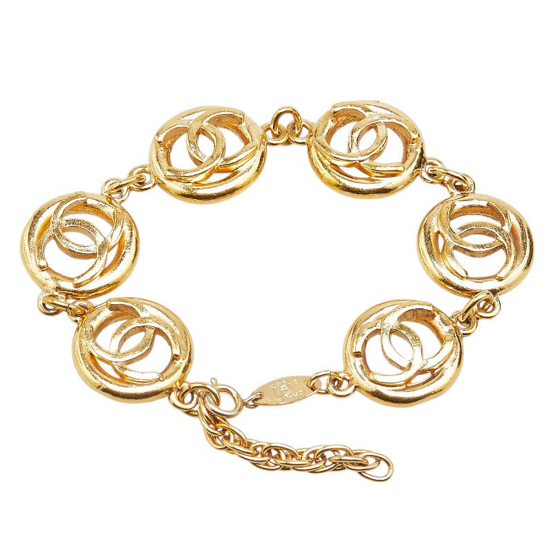 Chanel Vintage Coco Mark 1983 Gold Bracelet