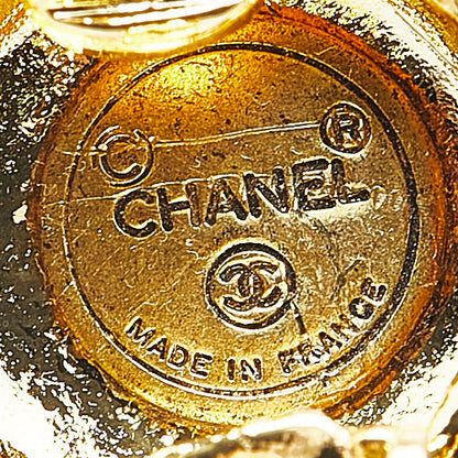 Chanel Coco Mark Round Earrings Gold