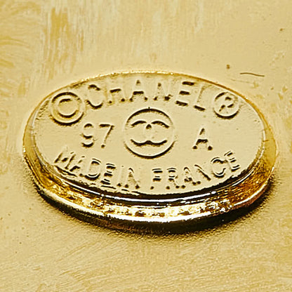 Chanel Coco Mark Turnlock Brooch Gold