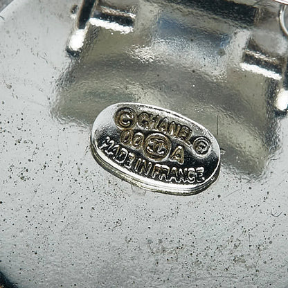 Chanel Coco Mark Round Earrings Plastic Metal